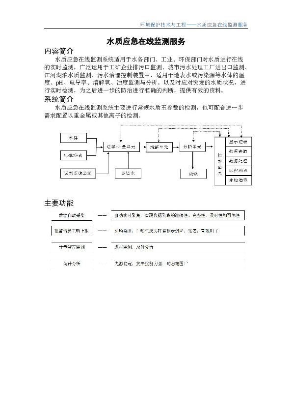 SG26003A水质应急在线监测.docx