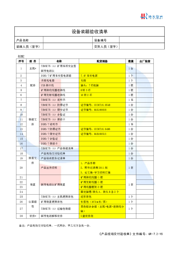 TEMHZ75(A)设备装箱验收清单.pdf